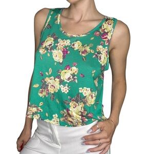 Forever 21 Y2K Floral Cropped Tank Top